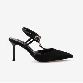 Resim Kemal Tanca Saten Kadın Gece & Abiye Ayakkabı B4 Sıyah Saten 