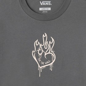 Resim Vans Fire in Your Heart Ss Çocuk Gri T-Shirt 