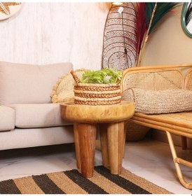 Resim Söbe Oval Ekmek-havlu- Saklama Sepeti 30x21x24 Cm Bej 