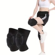 Resim 2 adet, Dizler için Elastik Destek ile, Yumuşak, Rahat ve Nefes Alabilen Diz Koruyucuları, Spor, Yoga, Ev Kullanımı için Uygun, Siyah, Büyük Boy XL 