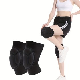 Resim 2 adet, Dizler için Elastik Destek ile, Yumuşak, Rahat ve Nefes Alabilen Diz Koruyucuları, Spor, Yoga, Ev Kullanımı için Uygun, Siyah, Büyük Boy XL 