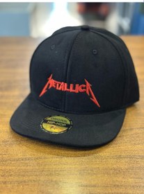 Resim Hamze Metallica Nakışlı Siyah Hip Hop Snapback Rapper Basket Cap Şapka 