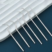 Resim 6 Adet Yeniden Kullanılabilir Metal Diş Paketi, Taşınabilir Paslanmaz Çelik Diş Paketi Kutusu Standlı Dağıtıcı, Diş Temizleme Seti, Kokusuz, Açık Hava Piknikleri, Kamp ve Seyahat İçin Mükemmel 