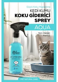 Resim Kedi Kumu Kokusu Spreyi, Aqua 500 Ml Koku Hapseden Doğal Ferahlık Spreyi 