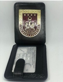 Resim Kara Kuvvetleri Rozetli Erkek Kredi Kartlık Hakiki Deri Tc15 