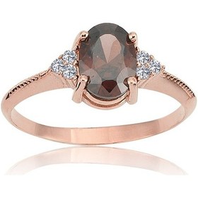 Resim 1,20 Ct Smoky Taşlı Tek Taş Evlilik Teklifi 925 Ayar Gümüş Yüzük- - 533402134 