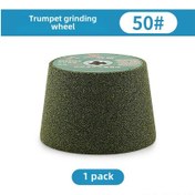 Resim Aubyhe Cuanxing Yeşil Silikon Karbür Trumpet Tipi Taş Testere - Granit, Çimento, Metal, Seramik Taşlama, Parlatma, Kenar Düzenleme Aleti 50 Kalın 