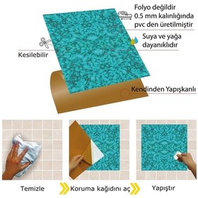 Resim Tink Kendinden Yapışkanlı Mermer 06 Desenli Pvc Karo 30x30 Cm 