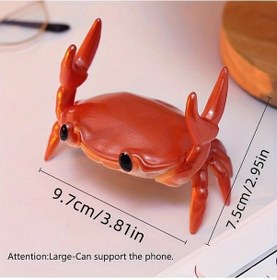 Resim Chenkestoreone Eğlenceli Yengeç Kalemlik Kırmızı 10cm Telefon Gözlük Diş Fırçası Tutucu Kırmızı 