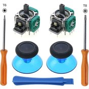 Resim Siyah Şeffaf Mavi-jcd Xbox One Serisi Sx Denetleyici 3d Analog Sensör Modülü Rocker Joystick W Thumbstick Kapağı T 