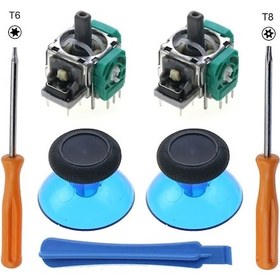 Resim Siyah Şeffaf Mavi-jcd Xbox One Serisi Sx Denetleyici 3d Analog Sensör Modülü Rocker Joystick W Thumbstick Kapağı T 