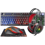 Resim Everest KMK-91 ECO Gökkuşağı Aydınlatmalı USB Gaming Combo 4 In 1 Set Oyun Klavye+Mouse+Pad+Kulaklık Everest