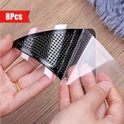Resim 8 adet Yeniden Kullanılabilir & Yıkanabilir Halı Tutucular - Kaymaz Halı Stickerları, Yatak Odaları, Dış Mekanlar ve Verandalar için Güvenli Ev Dekoru için Çift Taraflı Bant 