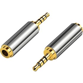 Resim 2.5Mm Erkek 3.5Mm Dişi 4 Boğumlu Stereo Kulaklık Jakı Dönüştürücü 