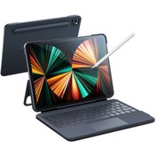 Resim m.tk moveteck Ipad Pro 11 2018 Uyumlu Kılıf Kalem Bölmeli Keyboard Kablosuz Trackpad Ofis Tip Case 