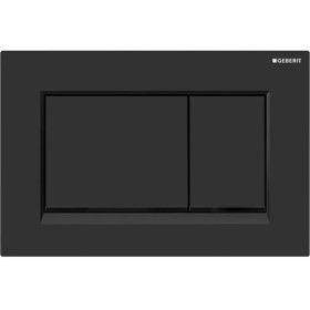 Resim Geberit SIGMA30 115.883.DW.1 Çift Kapaklı Kumanda Paneli Siyah/ Mat Siyah/siyah 