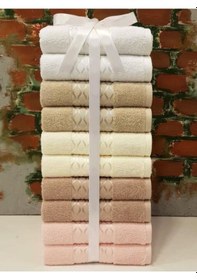 Resim Özdilek Elissa Havlu 10 Adet 50x80 Pamuklu El Yüz Havlusu Çok Renkli 