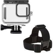 Resim Gplus Gopro Hero 13 Hero 12 11 Black Uyumlu Su Geçirmez Housing Muhafaza Ve Kafa Bandı 4 Parça Set Go209 