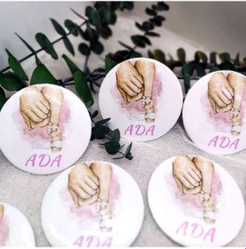 Resim El Ele Baskılı Kız Bebek Açacak Magnet Hediyelik 15 Adet 