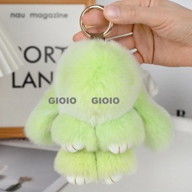 Resim Silver1 Gıoıo Yeni Sevimli Gerçek Saç Tilki Küçük Cinderblock Saç Araba Anahtarlık Kolye Ins Pixie Peluş Top Çanta Aksesuarları (Yurt Dışından) 