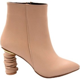 Resim ParkModa Kbt98 Şık Topuklu Kadın Bot NUT Ten 