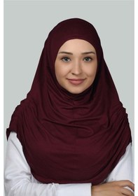 Resim Altobeh Hazır Türban Büzgülü Pileli Pratik Eşarp Tesettür Hijab - Namaz Örtüsü - Bordo 