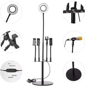 Resim E2M Ytb-05 5in1 Metal Işıklı Stand Siyah 