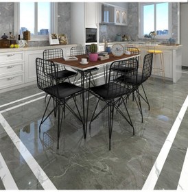 Resim Knsz masa sandalye takımı hem75mazlum cvzsyh 130*070 6 sandalye syhsyh 