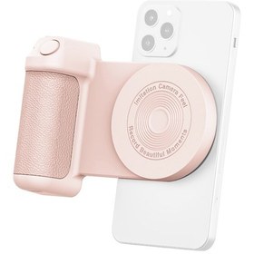 Resim Jeemson Bluetoothlu Mavi Telefon Tutucu: Manyetik Tutma, Kaymaz El Tutanaklı, 200mah Pil İle Usb Şarjlı Pembe 