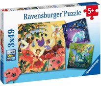 Resim Ravensburger 3x49 Parça Puzzle Sihirli Karakterler 051816 
