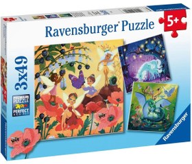 Resim Ravensburger 3x49 Parça Puzzle Sihirli Karakterler 051816 
