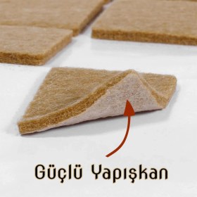Resim Badem10 Yapışkanlı Mobilya Masa Sandalye Parke Zemin Ayak Koruyucu Kaydırmaz Keçesi 35x55 Mm (12'Lİ PAKET) 
