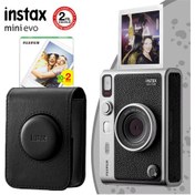 Resim Instax Mini Evo Fotoğraf Makinesi-Çanta-20'li Film Seti Siyah 