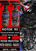 Resim ribbonwax SUSUZ MOTOR YIKAMA DETERJAN SIVISI 500 ML + MOTOR KORUMA PARLATMA 500 ML 