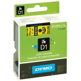 Resim Dymo 24mmx7 Mt Şerit Sarı/siyah (53718) 