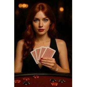 Resim Artex Boy Plastik Poker Oyun Kağıdı (Casino Playing) (Kırmızı) 