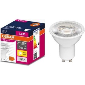 Resim Osram 10'Lu Paket 5W Gu10 Duylu Led Ampul G.Işığı Sarı Işık 