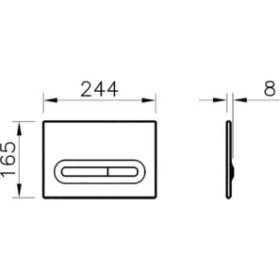 Resim VitrA Loop T Temassız Kumanda Paneli Parlak Krom 768-0880 