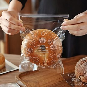 Resim 50 adet / 100 adet Ekmek Poşetleri, Tost Poşetleri, Ekmek Sarma Çantası, Kendinden Yapışkanlı Torba, Pişirme Yiyecek Meyve Ambalajı, Kendinden Yapışkanlı Mühürleme Çantası, Ev Oda Mutfak Depolama Malzemeleri 