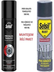 Resim Selsil Fren Balata Temizleme Spreyi 500 ml /Pas Sökücü Ve Yağlayıcı Sprey 400 Ml 