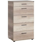 Resim Adore Mobilya Trendline 5 Çekmeceli Şifonyer - Açık Ceviz (tori) 60x108x44 Cm (gxyxd) 