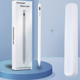 Resim Şarj Edilebilir Evrensel Dokunmatik Ekran Stilus Kalem, Depolama Kutusu ile, Android ve Apple Cihazları ile Uyumlu, Akıllı Telefonlar ve Tabletler için İdeal, USB Şarjı, Lityum Polimer Batarya, Samsung Galaxy Tab S-10.5 Uyumlu 