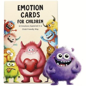 Resim 32 Kart Seti Duygusal Canavar Kartları ile Kendini Düzenleme ve İyi Hissetme İnşası İçin Talimatlar Sevimli ve Kalbini Isınlatan Kartlar 