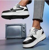 Resim Dnz Erkek ve Kız Gençler için Trend Paten Ayakkabı Çıkarılabilir Tekerleklerle Sneaker 