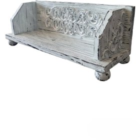 Resim Neiwel Vintage Senna Eskitme Beyaz Banyo Ve Mutfak Rafı Beyaz 