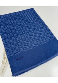 Resim Pierre Cardin Elegans Monogram Şal-75 X 190-090700-922 İndigo Mavi İndigo Mavi 