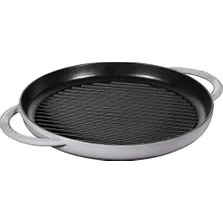 Resim Aesco Grill Pans Çift Kulplu Döküm Izgara Tava, Gri 