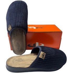 Resim Kışlık Unisex Ev Terliği Lacivert 