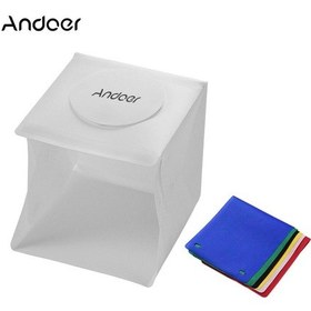 Resim Jms Andoer Taşınabilir Fotoğraf Stüdyosu Led Işık Kutusu Çekim Çadırı Mini Katlanır 