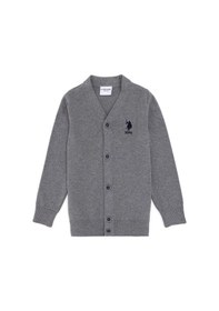 Resim U.s. Polo Assn. Erkek Çocuk Gri Melanj Hırka Triko 50295571-vr086 Gri Melanj 